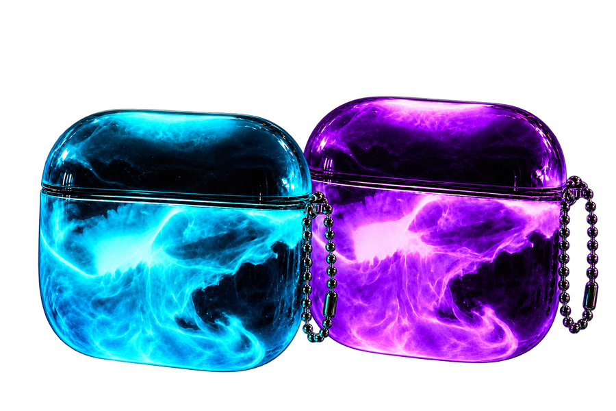 Glowing case closeup