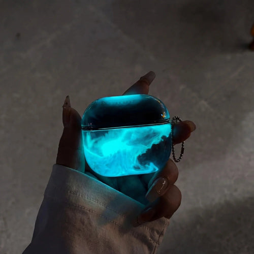 Blue AURA Glow AirPods Case