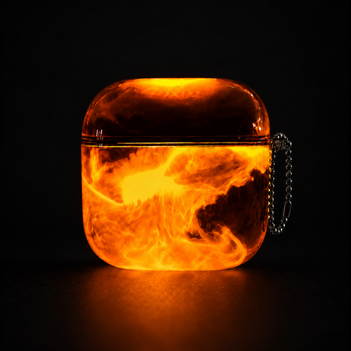 Orange AURA Glow AirPods Case